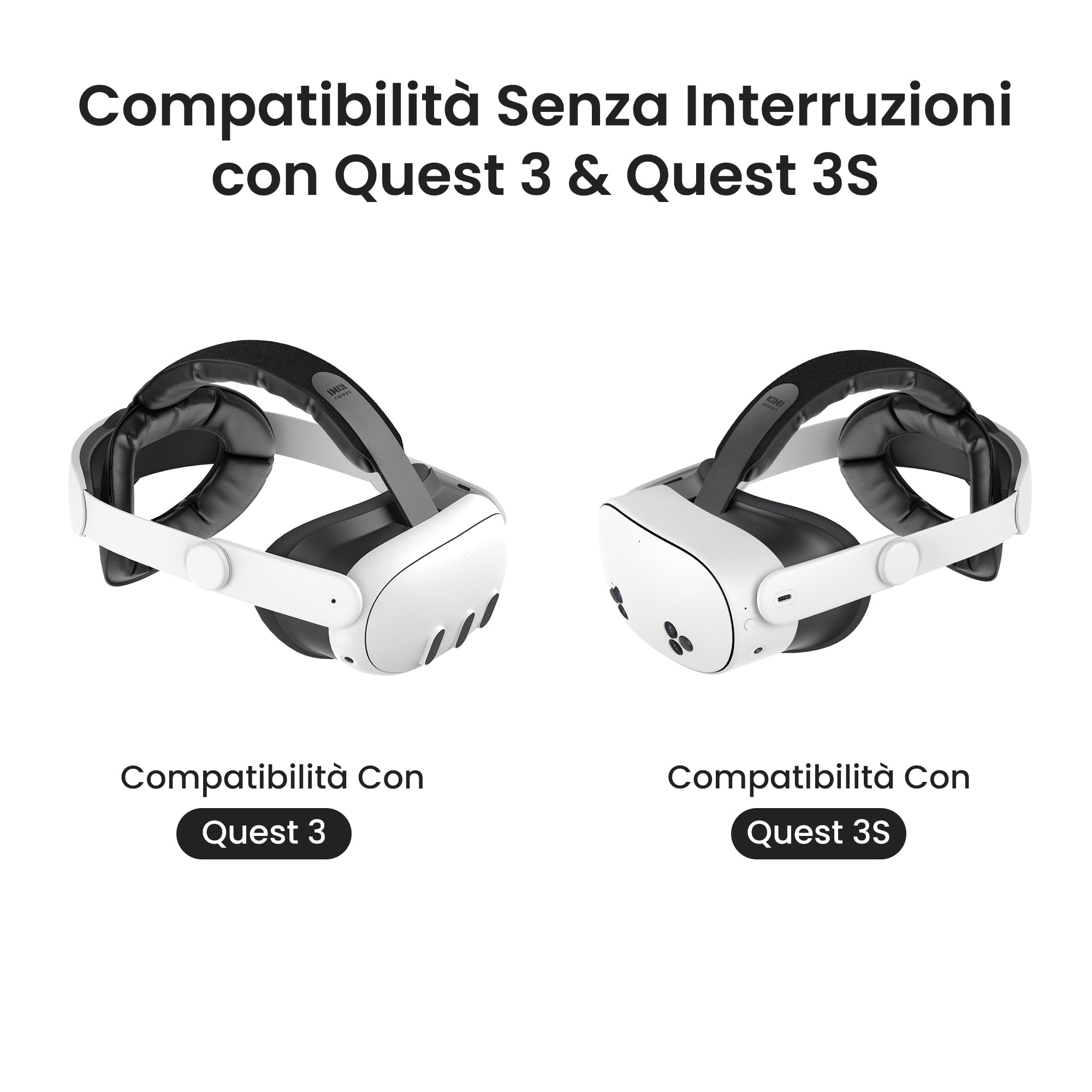 KIWI design K4 Comodo Cinturino per la Testa Compatibile Meta Quest 3S Quest 3