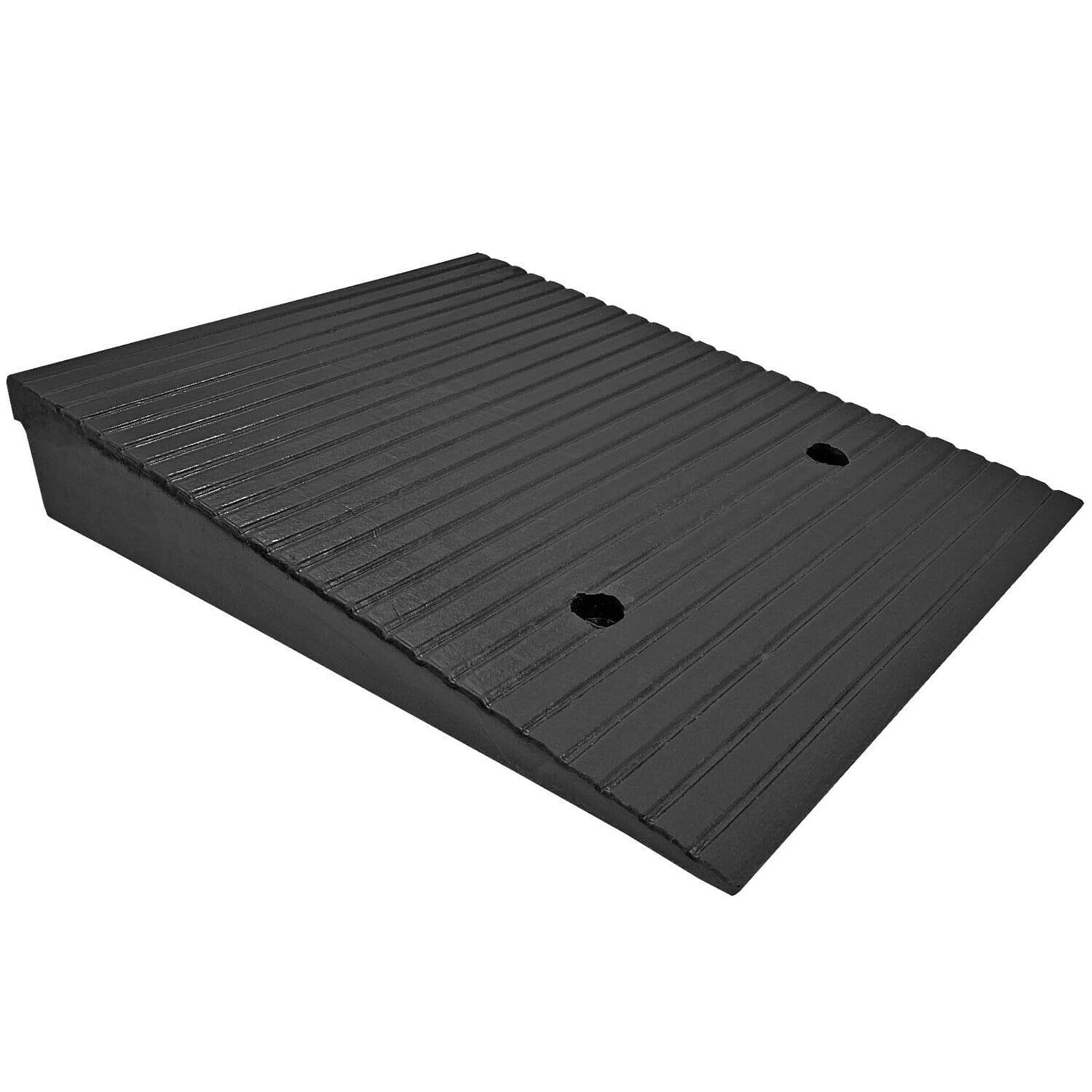 Rampe D'accès Portable Antidérapante pour Garage, Rampe De Trottoir, Rampe De Seuil en Caoutchouc pour Fauteuils Roulants, Voitures, Caravanes, Scooters Et Skateboards(50 * 60 * 10CM)