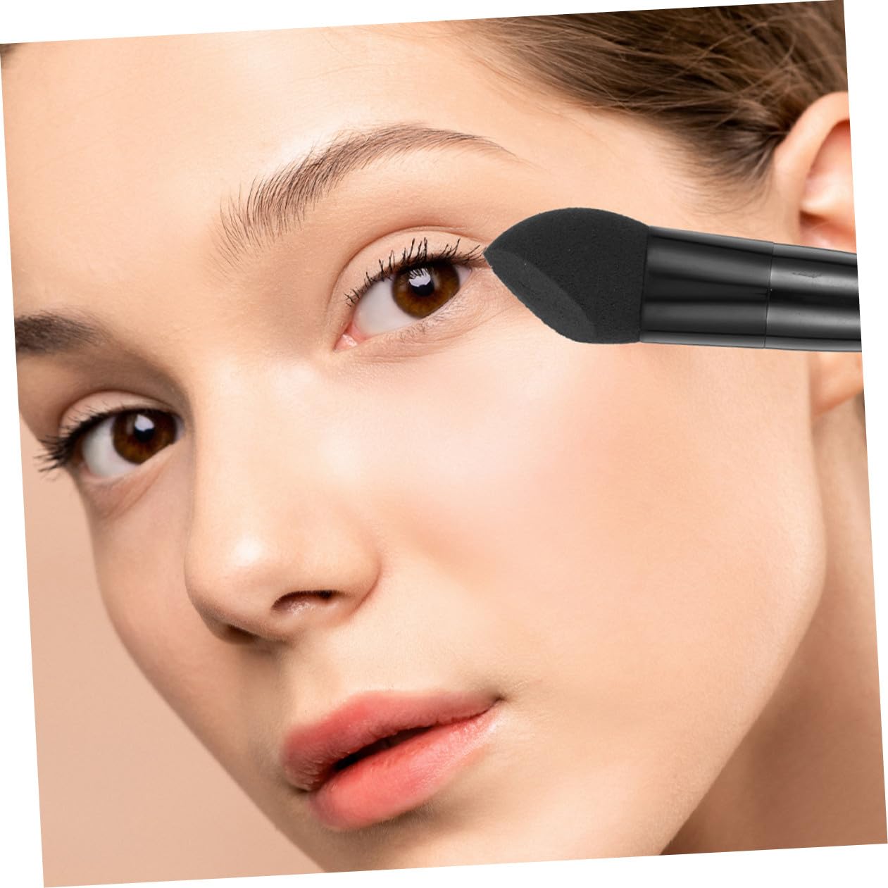 NUOBESTY 6 Stück Make Up Puff Stifte mit Latex Formstabiler Make Up Schwamm Tragbare Kosmetikwerkzeuge für Präzises Auftragen und Reisen