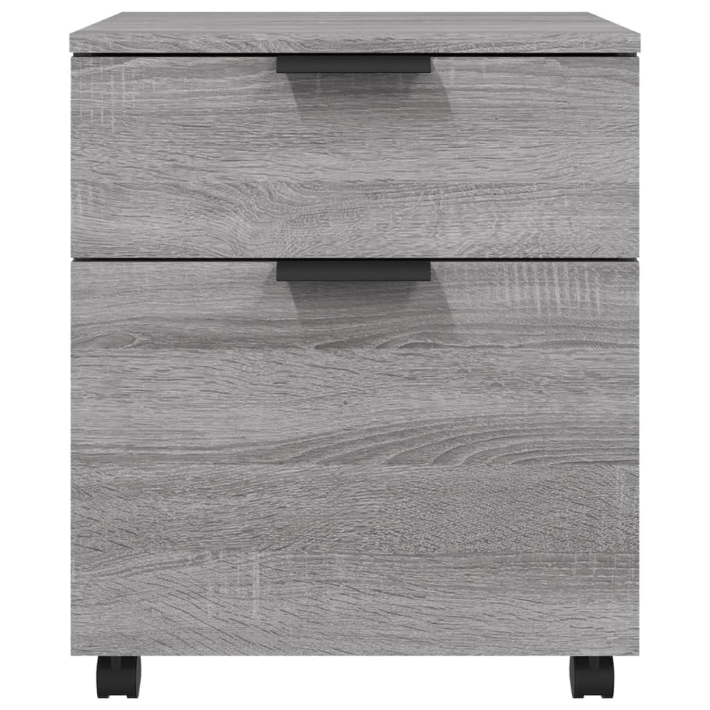 Aktenschrank mit Rollen, Rollcontainer, Mobiler Büroschrank, Büromöbel, Aufbewahrungsschrank für Home Office, 45 x 38 x 54 cm, Holzwerkstoff