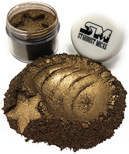 Stardust Micas Pigment Powder Cosmetic Grade Colorant for Makeup, Soap Making, Epoxy Resin, DIY Crafting Projects, Bright True Colors Stable Mica Batch Consistency (10 Gram Jar, Brown Sugar)
