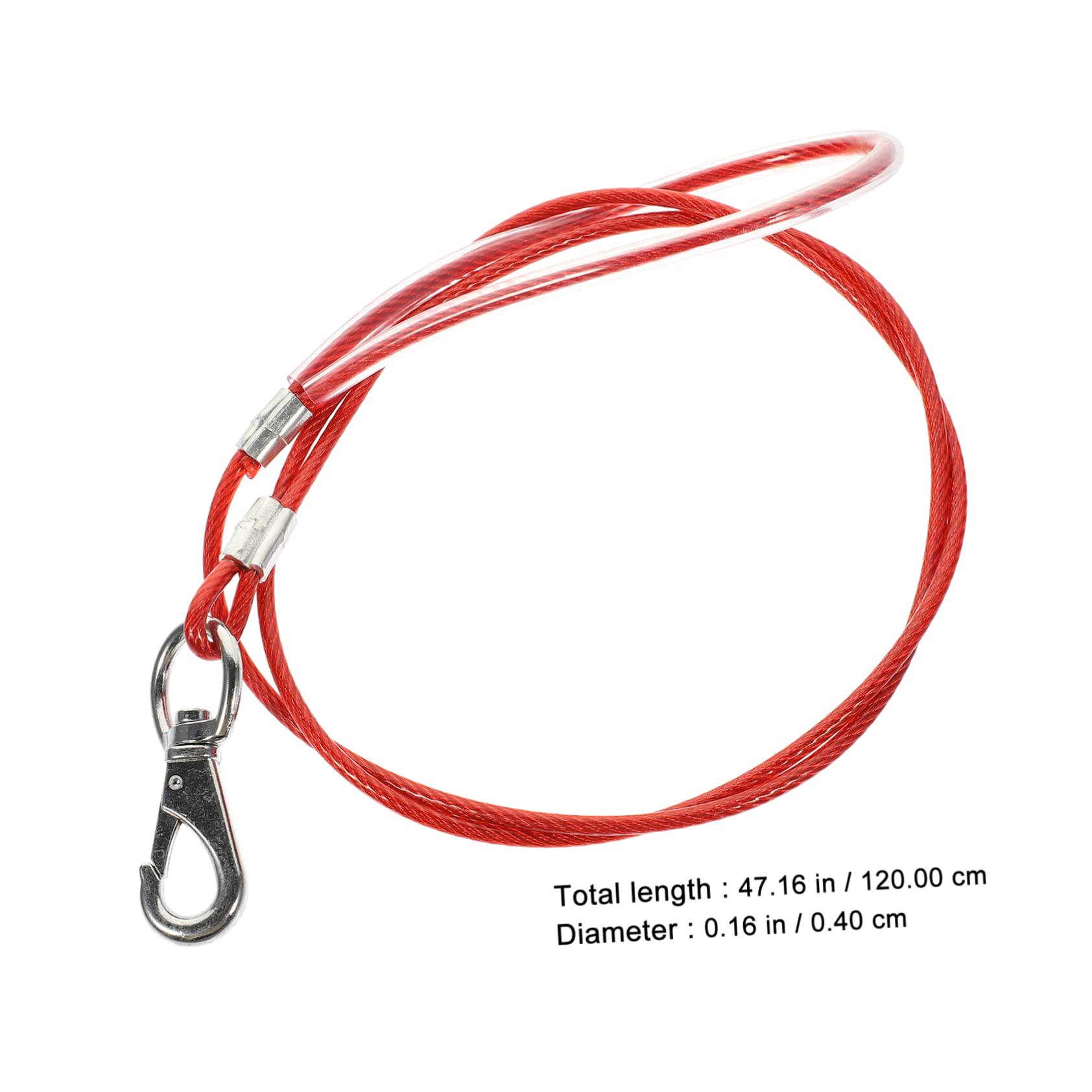 INOOMP 4pezzi Guinzaglio Per Cani Acciaio Inossidabile Resistente Ai Morsi Per Passeggiate e Attività All Aperto Design Elegante e Leggero
