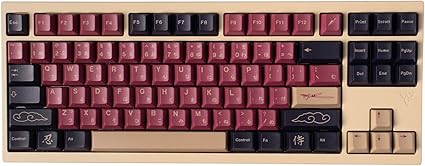 Japanese Keycaps 129 Keys PBT Red Samurai Keycap Set