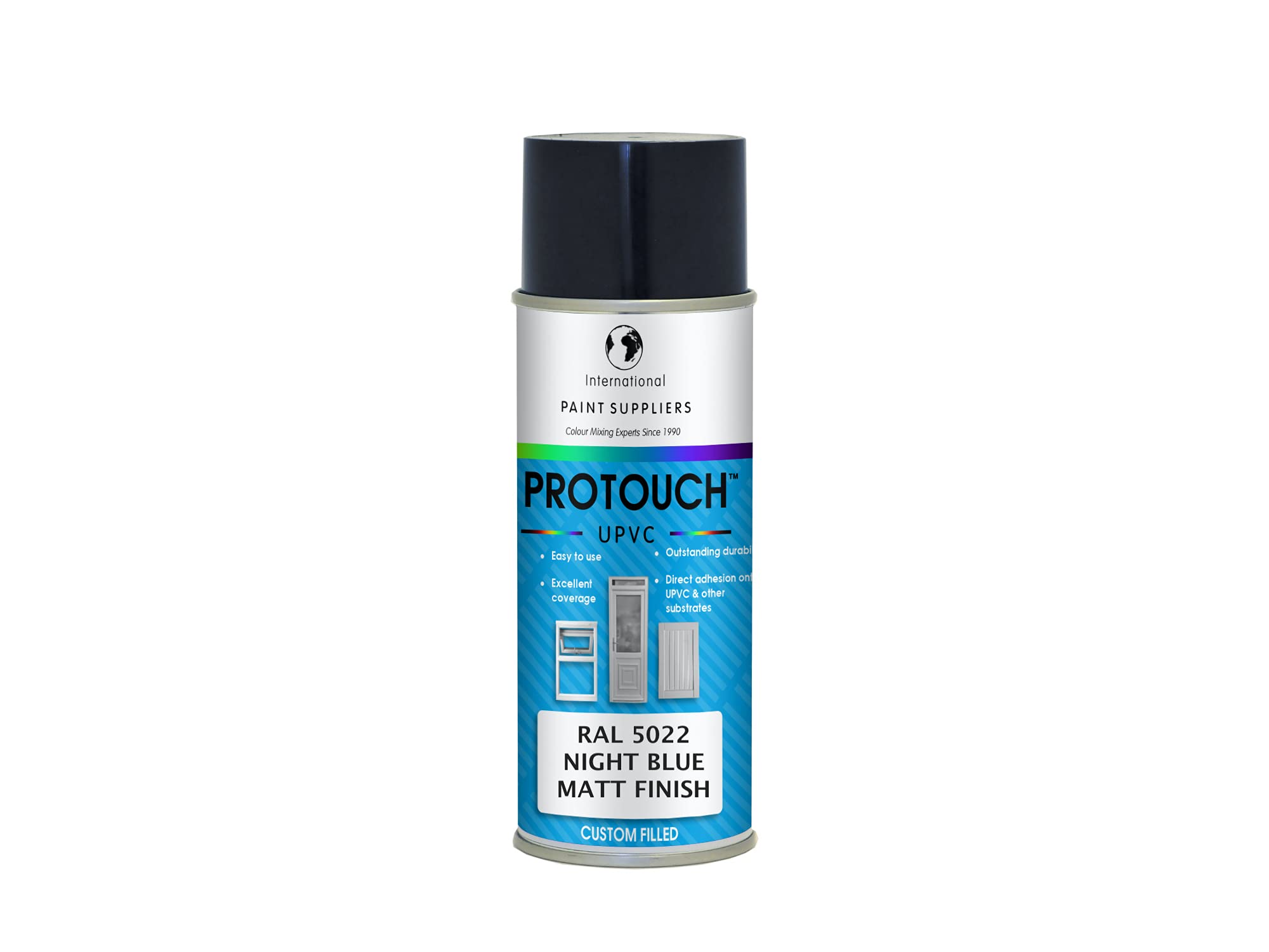 PROTOUCH UPVC SPRAY PAINT - RAL 5022 NIGHT BLUE - MATT FINISH - NO UNDERCOAT PRIMER REQUIRED