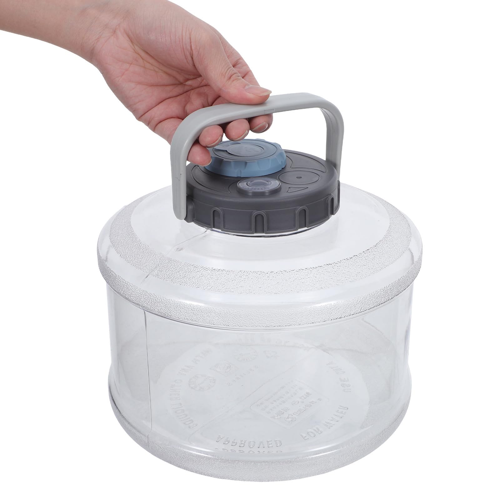 IMIKEYA Tragbarer Wasserbehälter 5l mit Auslaufsicherem Deckel und Zeitschaltuhr aus PC für Camping und Outdoor Wasserspeicherung
