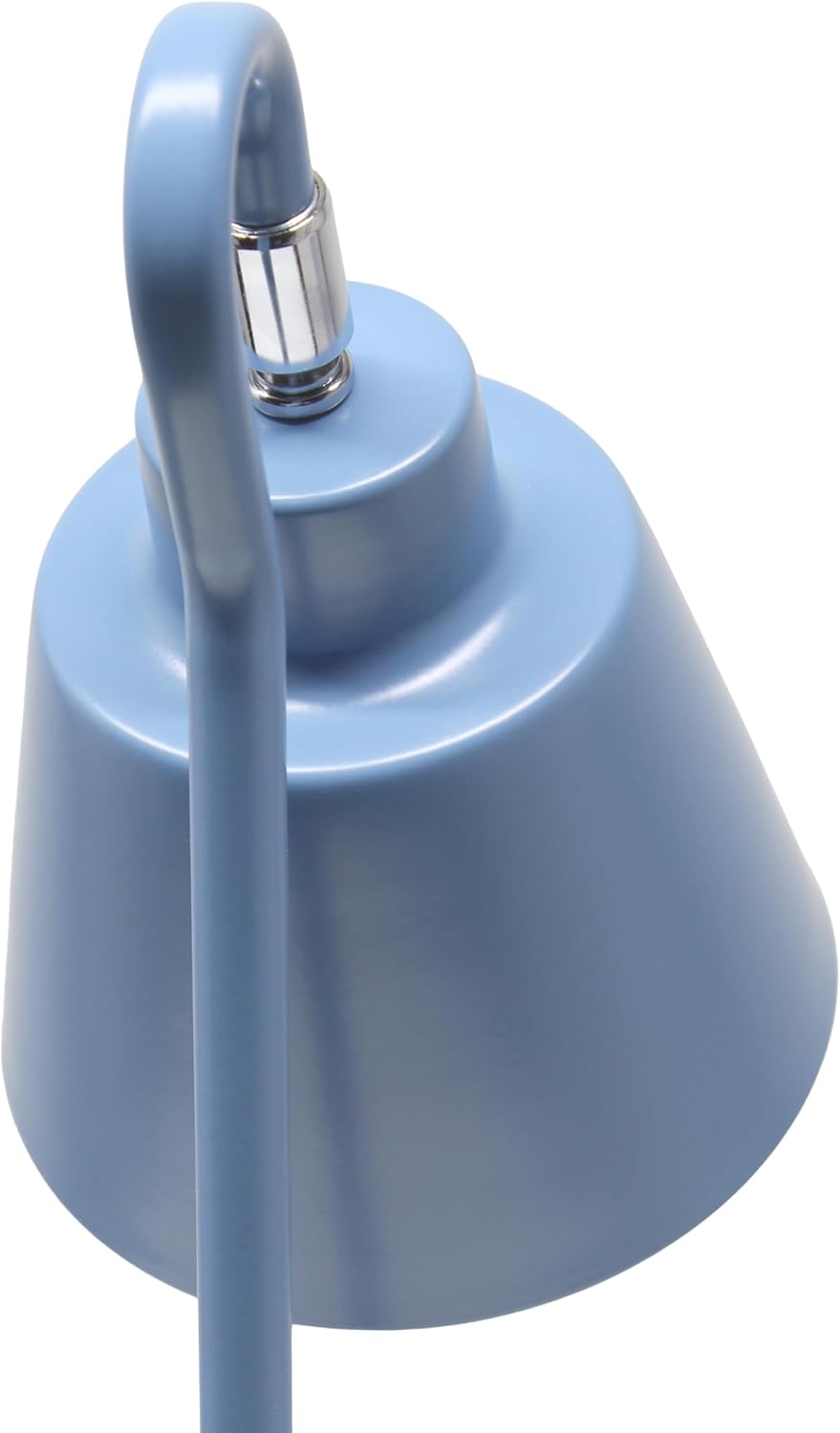 Simple Designs LD1079-BLU 16" Sleek Essentials Metal Looped Desk Task Lamp with Adjustable Shade, for Office, Desk, Nightstand, Dorm, Blue