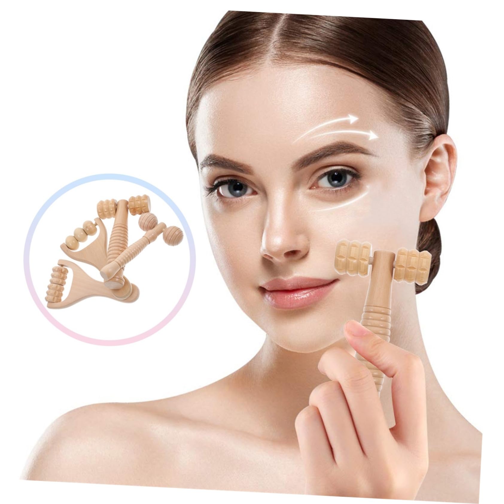 BUTIFULSIC Compact Foot Massager Wooden Shoulder Massager Daily Use Acupoint Therapy Tool