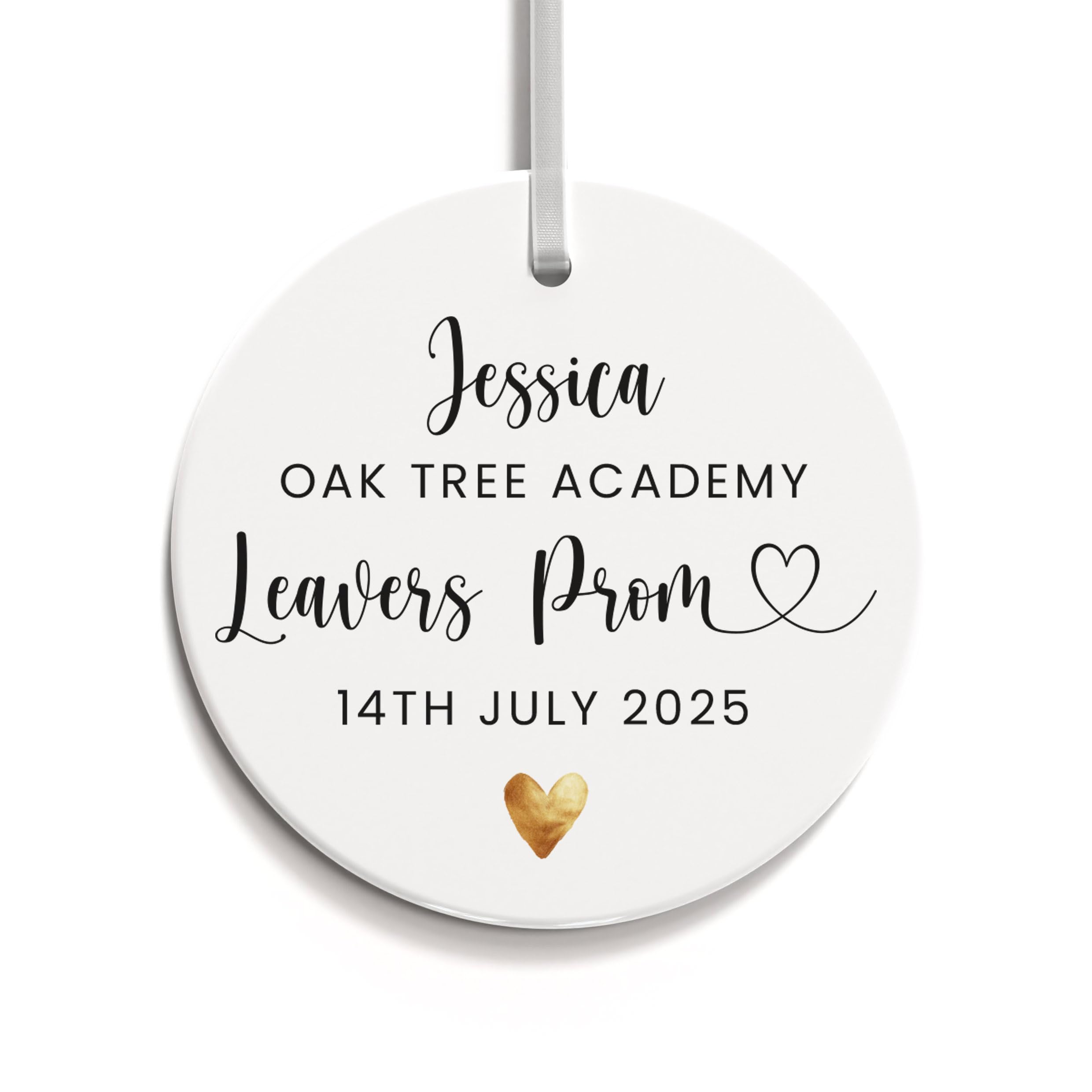 Beecreative School Leavers Prom Gift - Year 6 Leavers Prom - Year 11 - Dress Hanger Tag Keepsake - With Gift Box