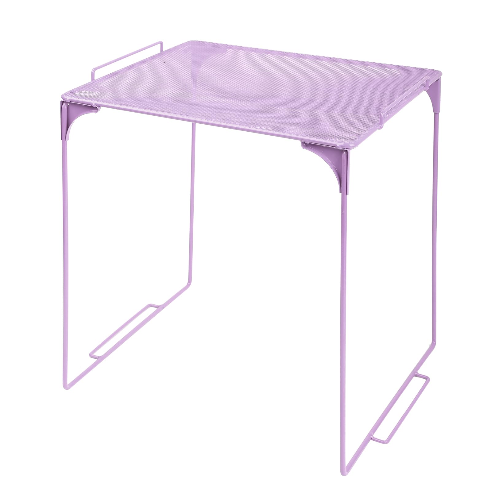 AUECOOME Locker Organizer Shelf Stackable Extra Locker Shelf for School Locker Organizer Storage Cabinet Accessories Suitable for School, Office, and Home use (1, Purple)