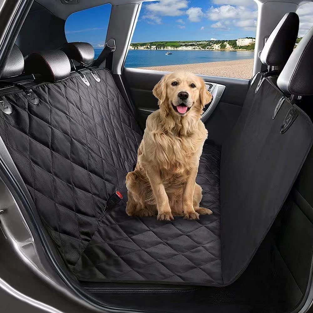 Poofys Pet Island Waterproof Anti Scratch Quilted Padded Oxford Fabric Universal Car Backseat Pet Carrier/Cover, Black (B09QSXF3N6) Amazon Price History, Amazon Price Tracker