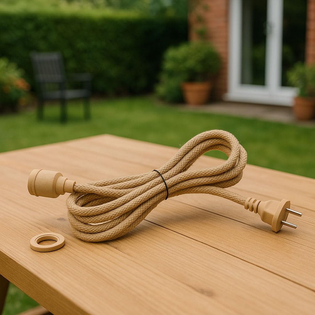 Lumisky Cavo in corda ENNA CORD portalampada E27 lunghezza 5 metri per esterno compatibile con i nostri paralumi
