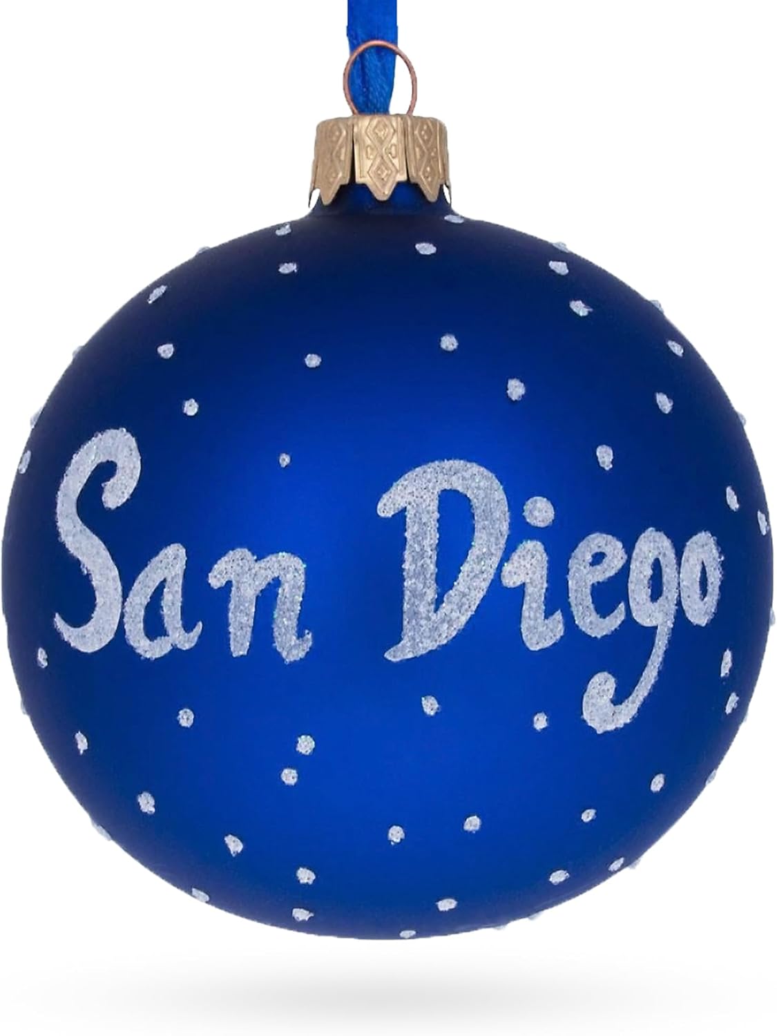 San Diego, California Glass Ball Christmas Ornament 3.25 Inches - Image 2
