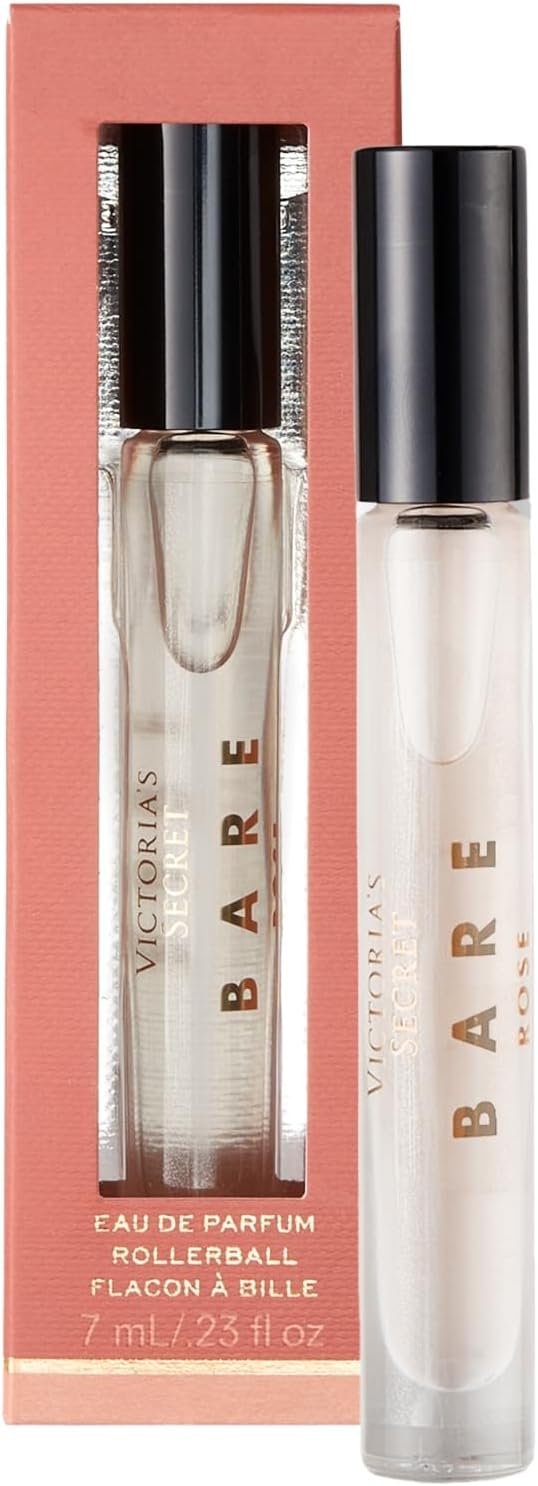 Victoria's Secret Bare Rose Eau de Parfum Rollerball, Notes of Pear Skin, Rosa Centifolia & Sheer Woods, Travel Size Mini Perfumes for Women (0.23 oz)
