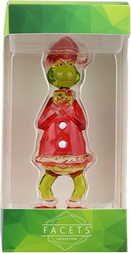 Miniatura 2 de Enesco Facets Dr. Seuss The Grinch - Figura de manos juntas, 4.13 pulgadas, multicolor