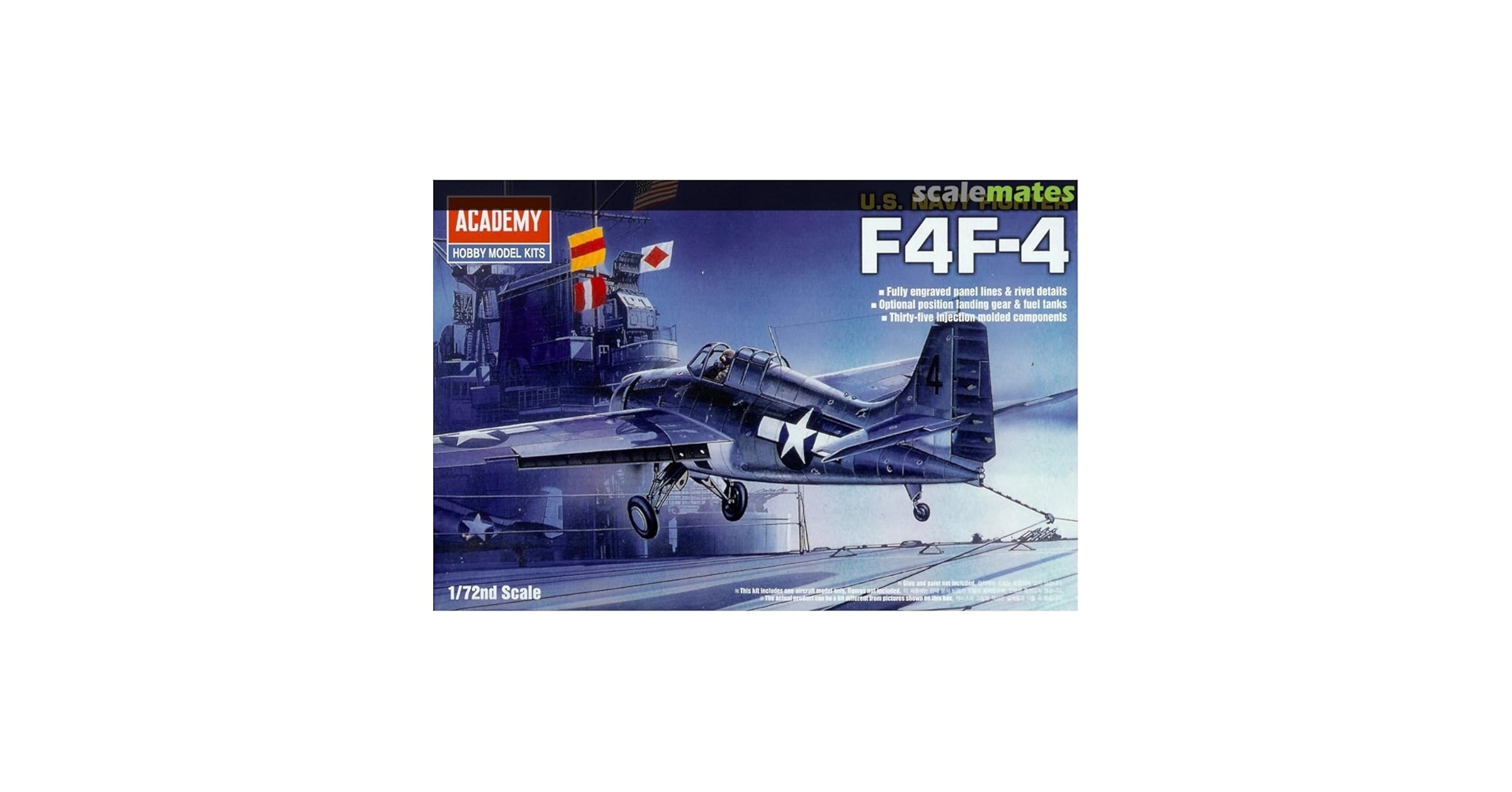 USN f4 F-4 Wildcat W /キャリアデッキ　プラモデル1/72 Amazon.com: Academy Grumman F4F-4 Wildcat USN Model Kit