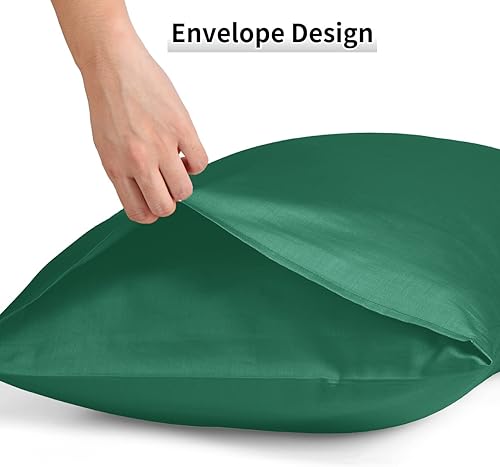 Miniatura 10 de Warmstar Juego de 2 fundas de almohada de algodón de tamaño estándar, fundas de almohada de 600 hilos de 20 x 26 pulgadas, fundas de almohada de