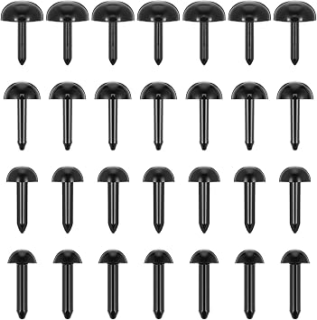 500 Pcs Plastic Eyes for Crafts, Black Felt Eyes 5mm, 6mm, 7mm, 8mm Small Safety Eye for Needle Felting Crochet Animals Stuffed Plush Dolls