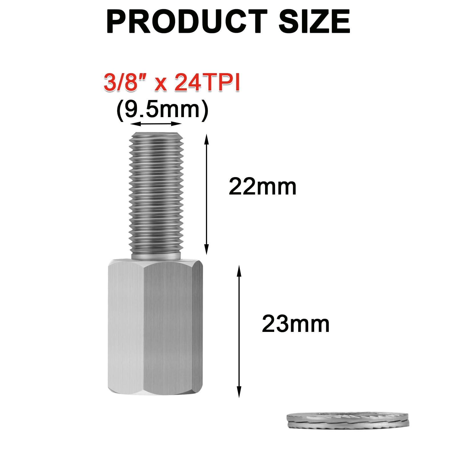 2Pcs Upgraded Bicycle Axle Extenders,304 Stainless Steel Stabilizer Extension Bolts for 12-20