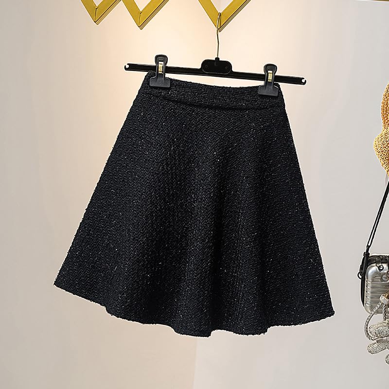 Color Block Casual A-Line Skirt Women's Fall Winter4