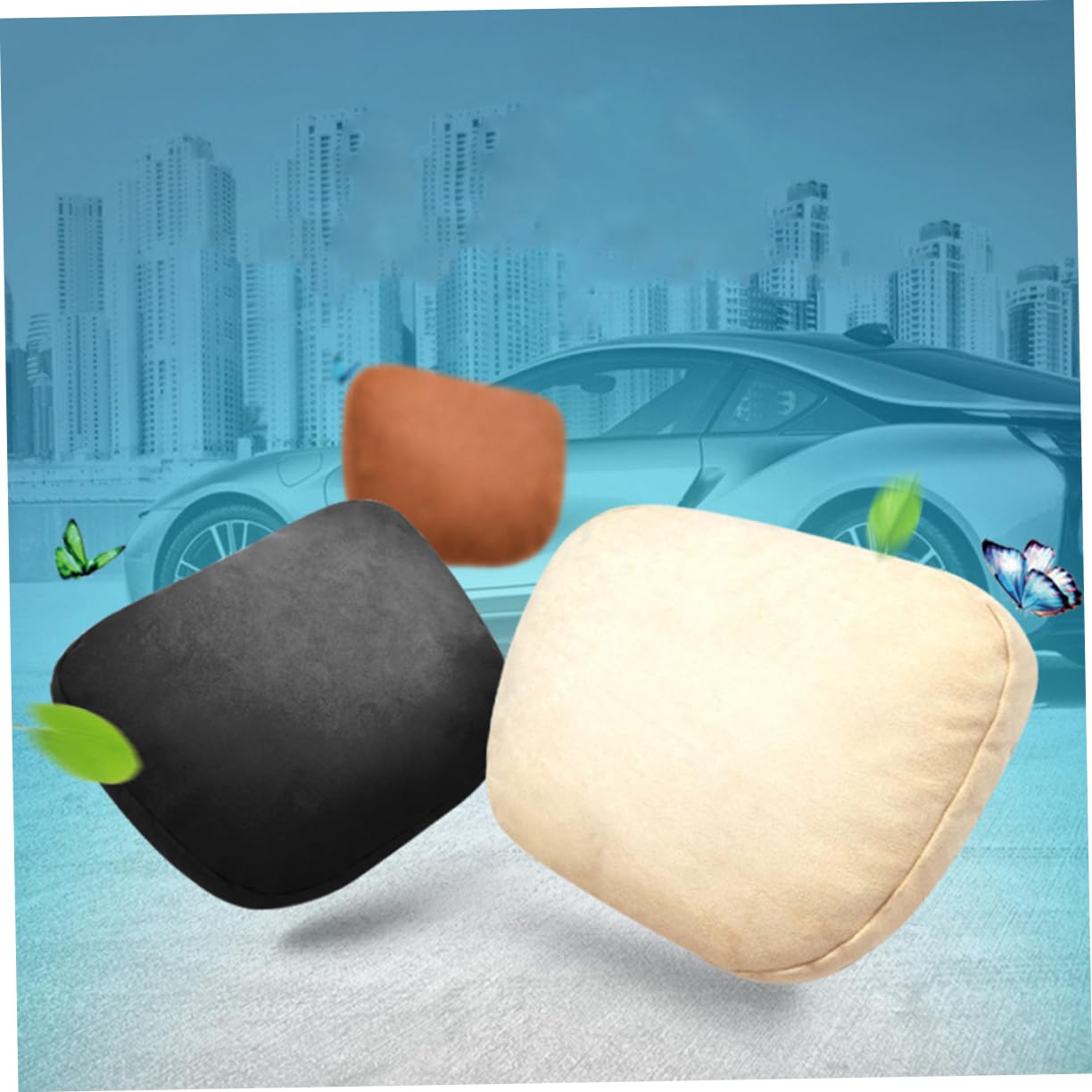 ABOOFAN 2 Pezzi Cuscino Poggiatesta Auto Cuscino Anti-collo Cuscino Protettivo Per Seggiolino Auto Accessorio Per Seggiolino Auto Comodo Per Nero