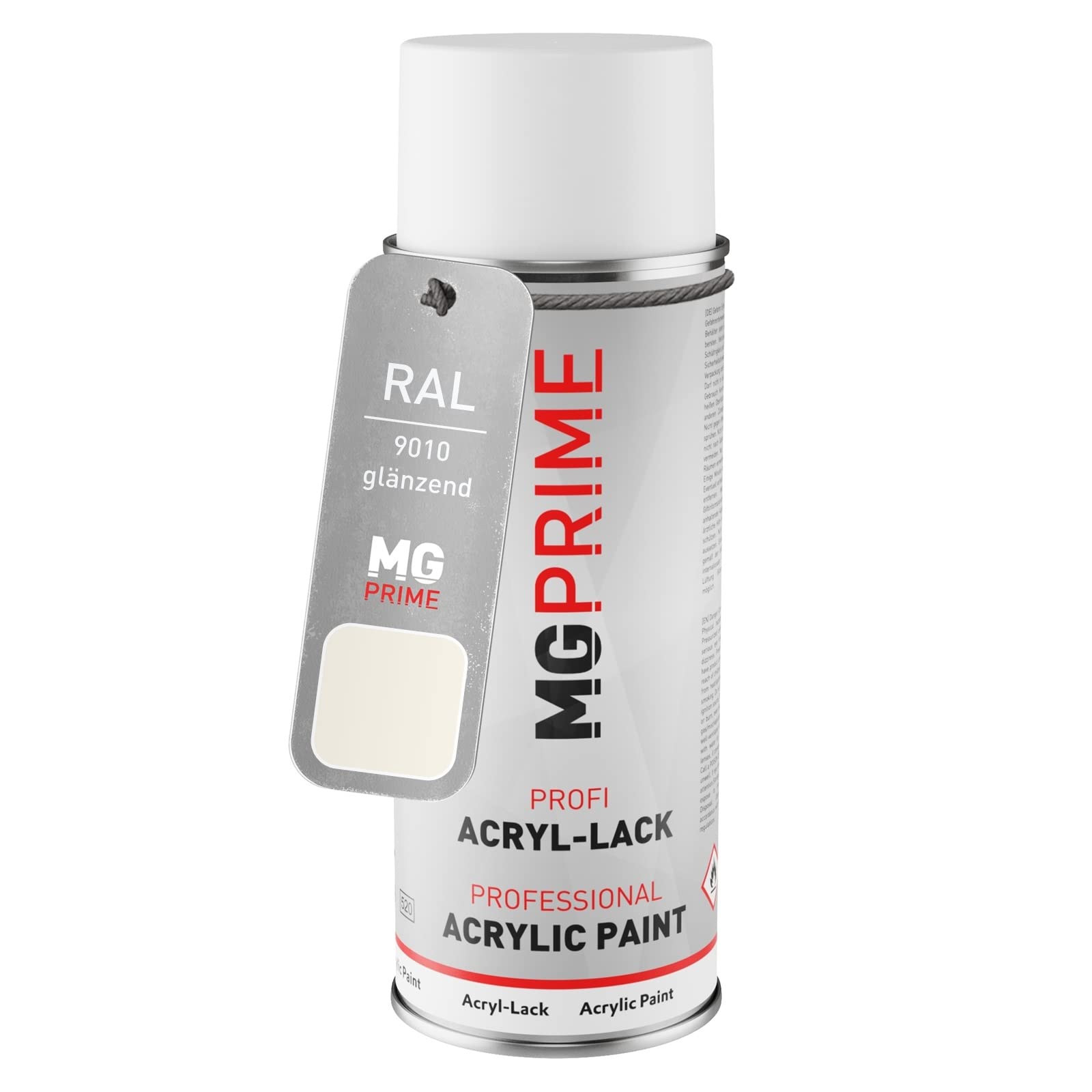 Mg Prime Pure White Ral 9010 /Reinweiss Spray Can 400 Ml Glossy Quick-Drying