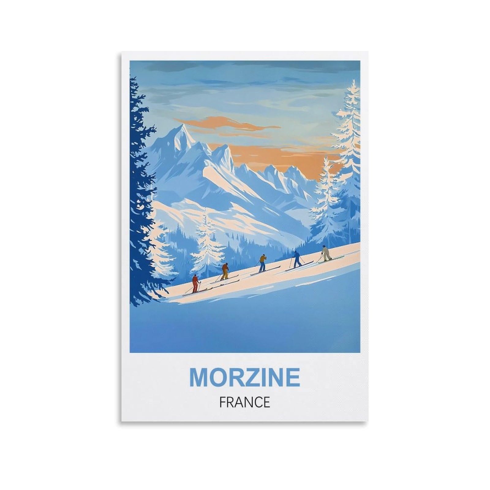 EZMLFA Diamond Painting Kits for Adults,Morzine France DIY Crystal Embroidery Gifts,Diamond Art Craft,for Living Room Home 40x40cm