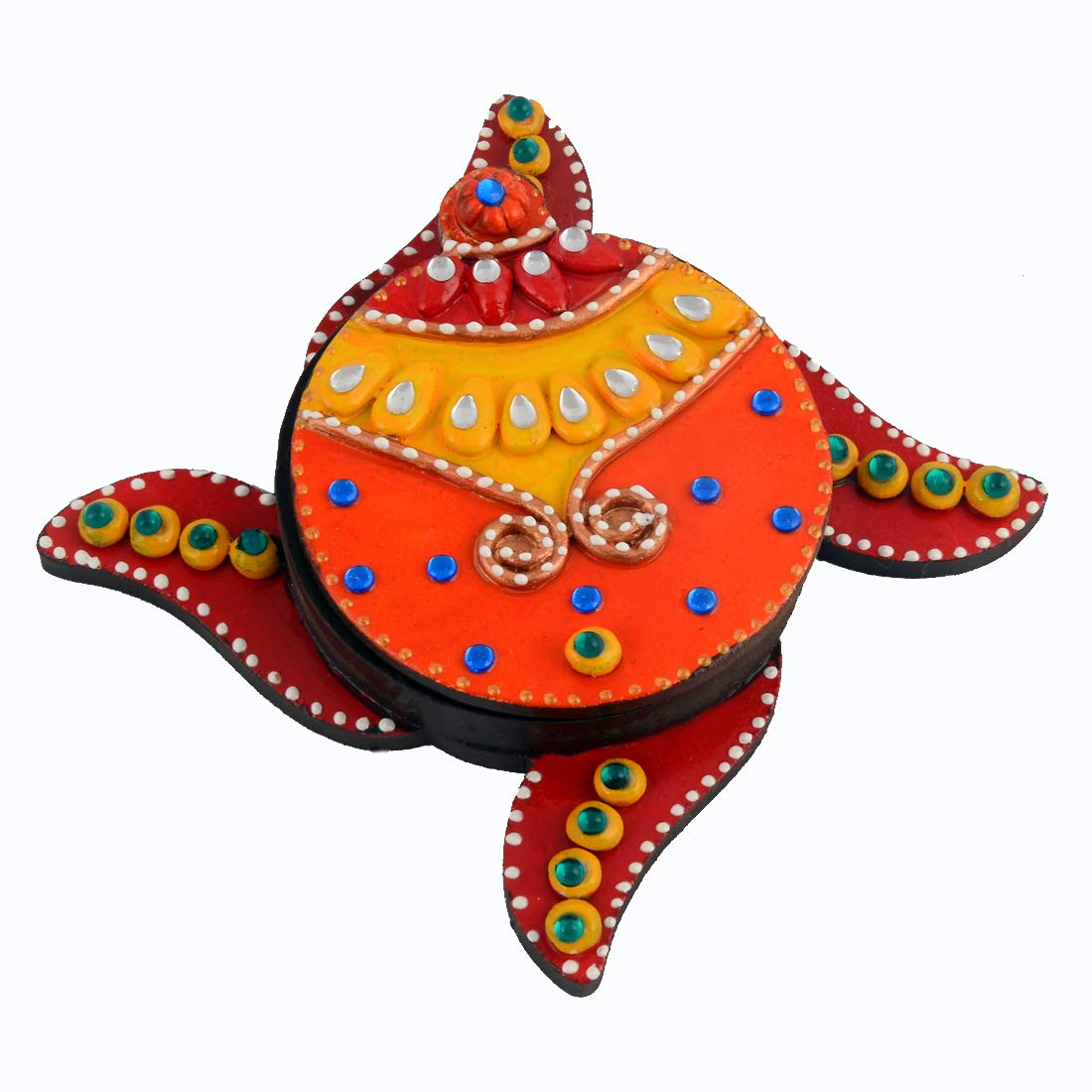 Buy Janki Wooden Rajasthani Handicraft Handmade Kundan Art Work Haldi