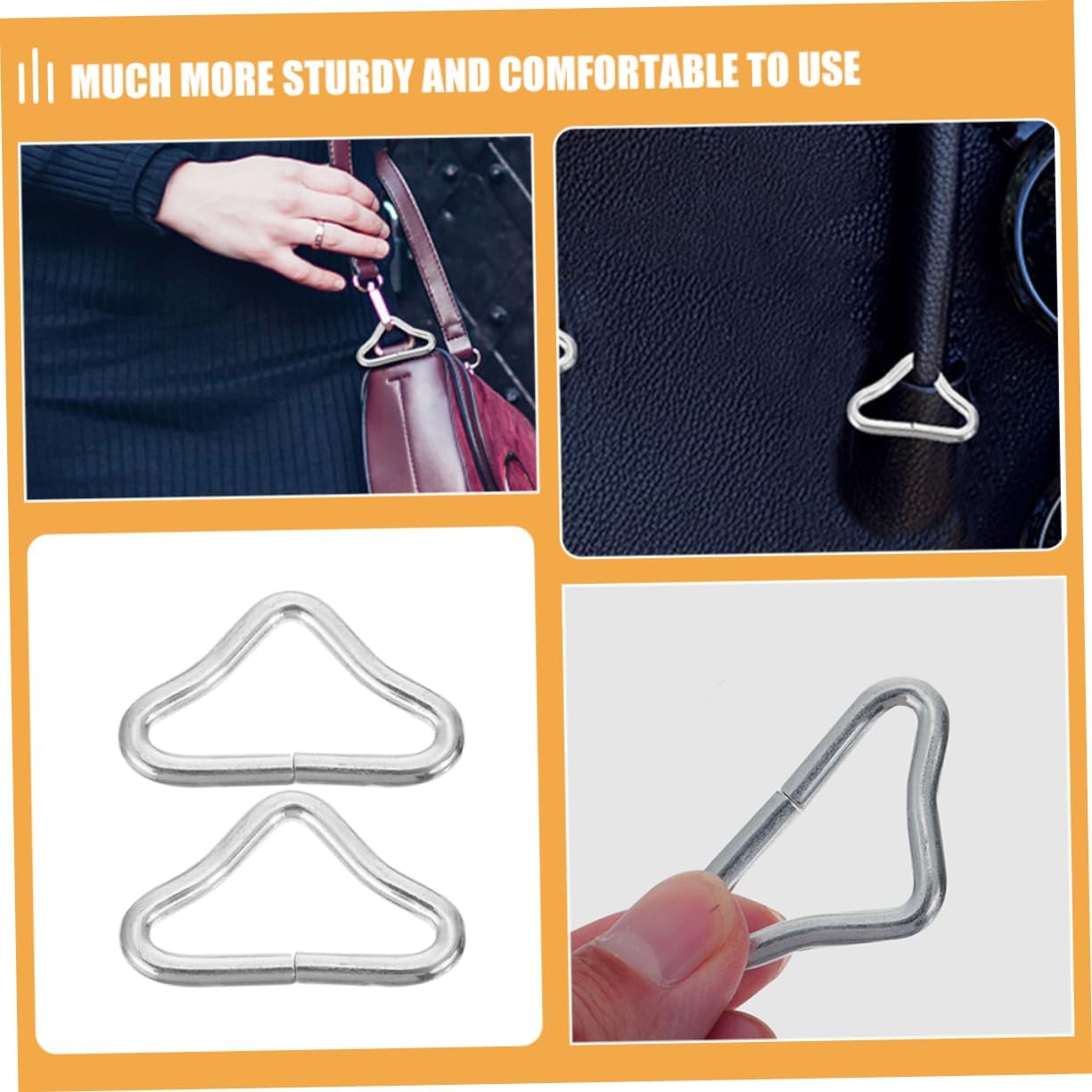 50pcs Replaceable Trampoline Buckles High Strength Triangle for Outdoor Trampoline Parts Bounce Improvement Versatile Use Bags and More
