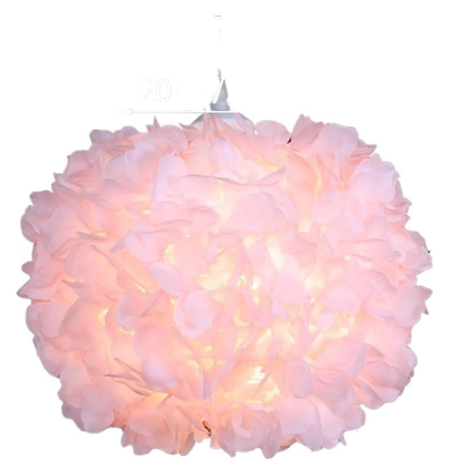 Iulgfsc Pink Flower 20Cm Lampshade， Ceiling Lampshades For Lights Light Fittings Ceilings Living Room(Pink Flower 20Cm)