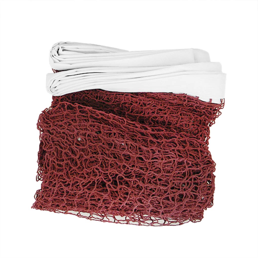 Filet de Badminton Pliable, Filet de Badminton Portable, 610 x 76 cm Filet Volley, Réglable Pliable et Durable Filet de Badminton Exterieur pour Sports Intérieurs ou Extérieurs (Vin Rouge