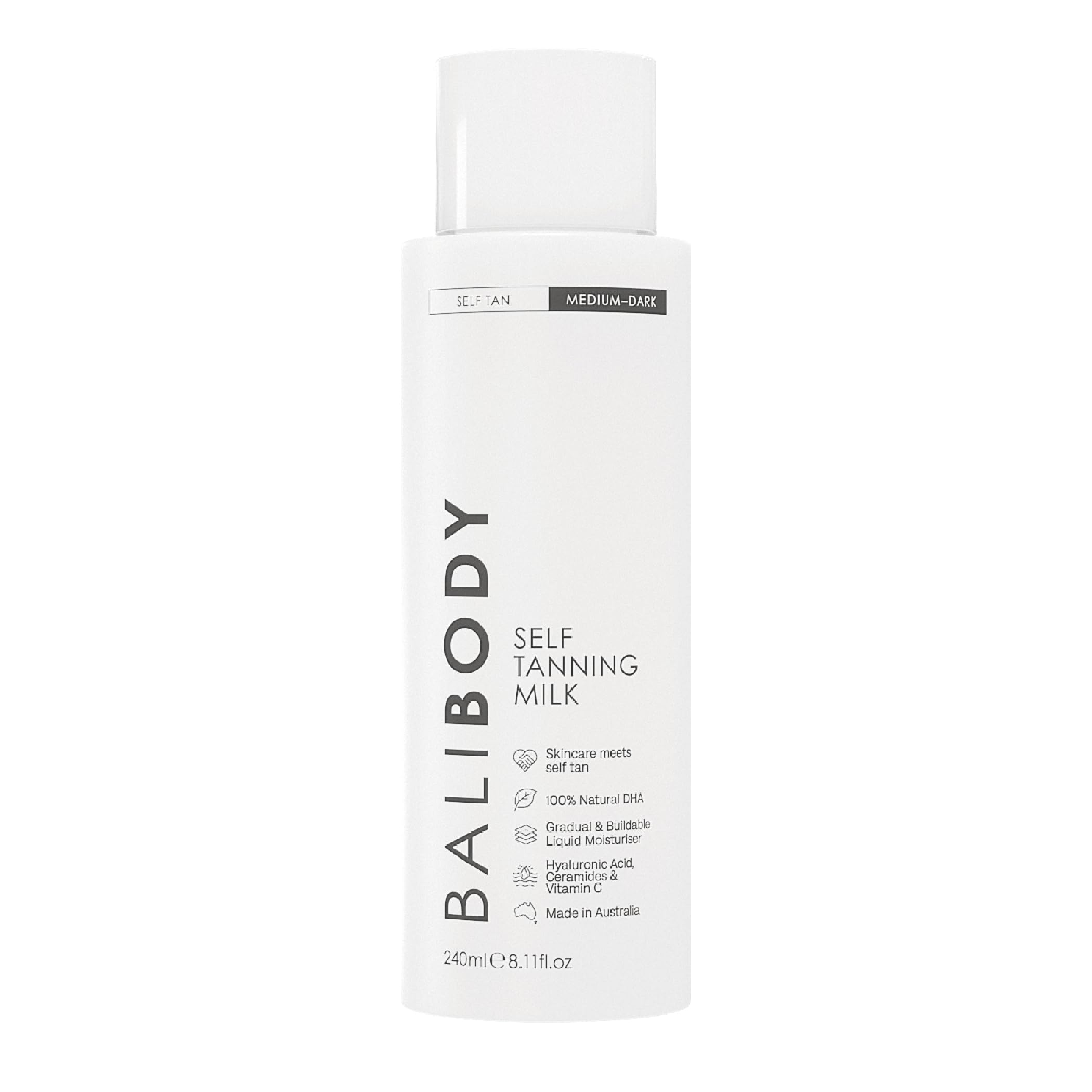 Bali Body Self Tan Milk, Buildable Long-Lasting Gradual Tanning Lotion & Vegan Self Tanner, Lightweight Hydrating Formula