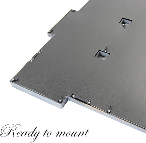 Miniatura 9 de Jerry & Maggie Marco de fotos de collage de 12 aperturas rústico de 23 × 18 pulgadas, acabado vintage en relieve, marcos de fotos de PVC, collage