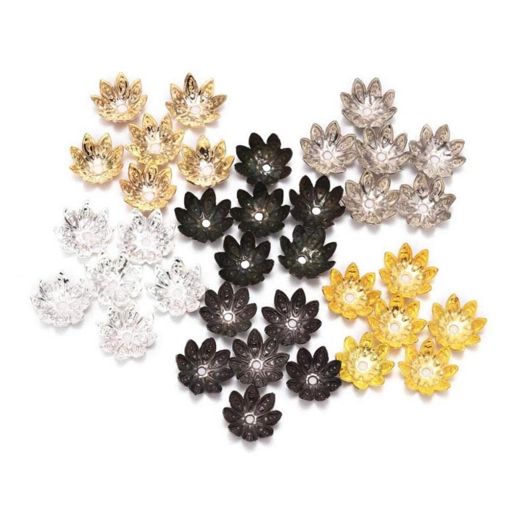 Lot de 100 capuchons de perles d'espacement coniques en métal de 8 mm pour la fabrication de bijoux Lot de 100 capuchons de perles d'espacement coniques en métal de 8 mm pour la fabrication de bijoux