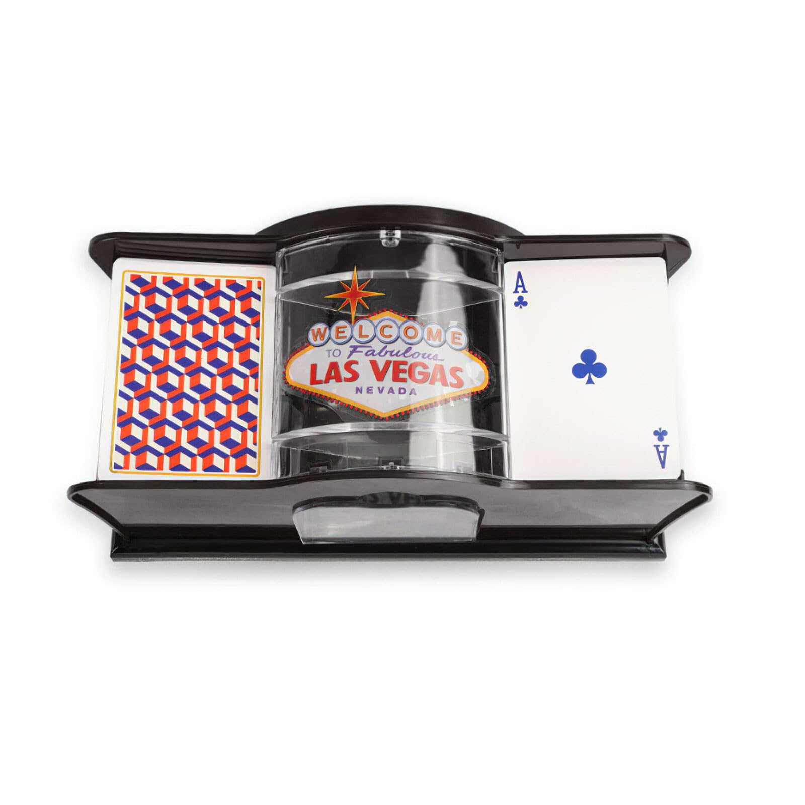 Mélangeur de cartes manuel rouge/noir, 2 ponts avec manivelle, batteur de cartes pour Blackjack, UNO, Poker, Machine de revendeur de cartes à jouer 18 Mélangeur de cartes manuel rouge/noir, 2 ponts avec manivelle, batteur de cartes pour Blackjack, UNO, Poker, Machine de revendeur de cartes à jouer 18