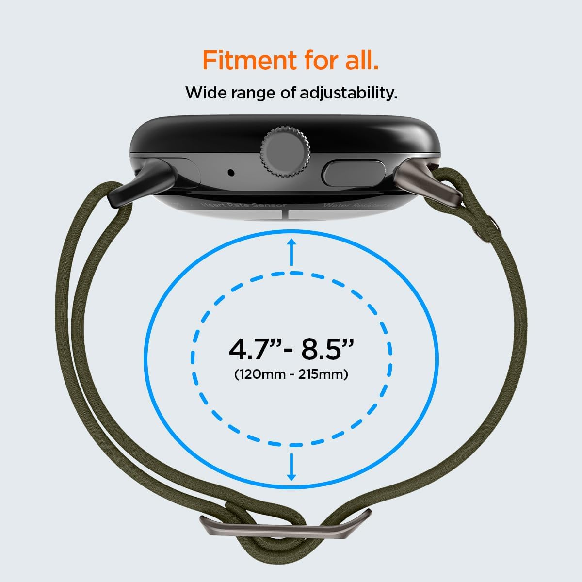 Spigen Lite Fit Designed for Google Pixel Watch 4/3/2/1 41mm Band Nylon Solo Loop Strap