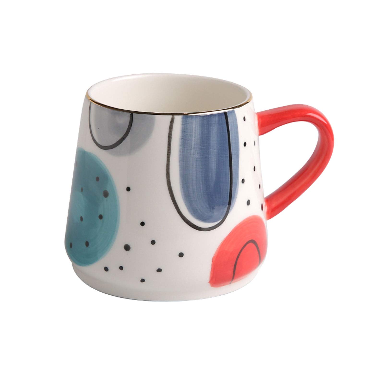 Taza de café grande de cerámica de 18.5 oz SISWIM, taza divertida para latte y té