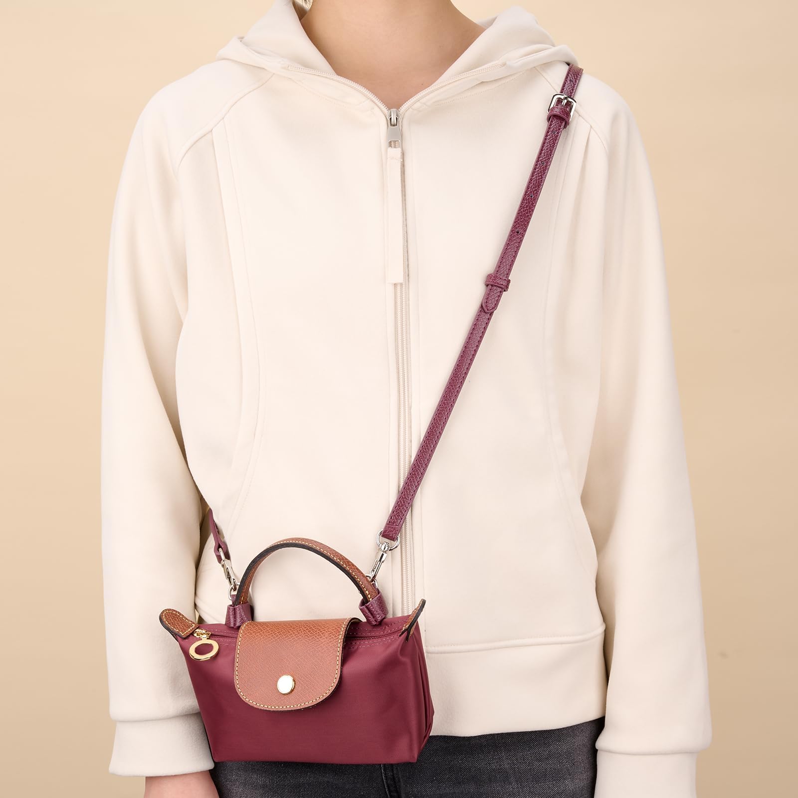 Sangles de rechange en cuir pour sac à main à bandoulière réglable pour sac à main long champ pour femme