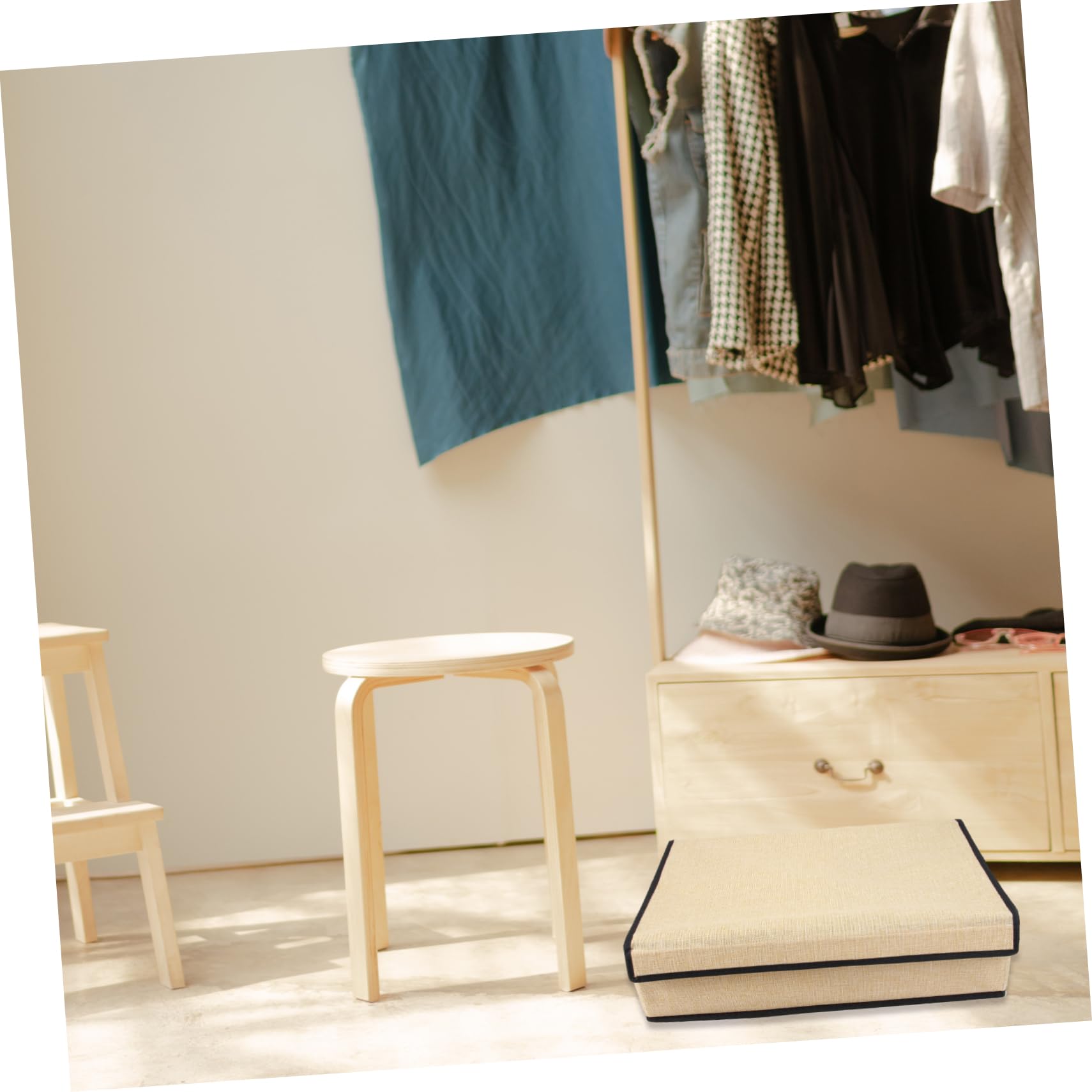 Organizador de Ropa Interior con Tapa, Tejido Beige, 16 Compartimentos | Sujetadores y Calcetines, Uso en Armario y Gabinete, Fácil de Limpiar, Protección y Orden