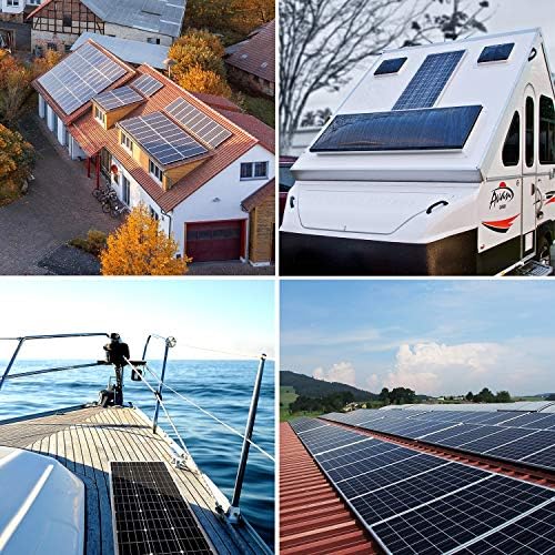 Topsolar Solar Panel Kit 100 Watt 12 Volt Monocrystalline Off Grid System for Homes RV Boat + 20A 12V/24V LCD PWM Solar Charge Controller + 16ft Solar Cables with Connector + Z-Brackets for Mounting
