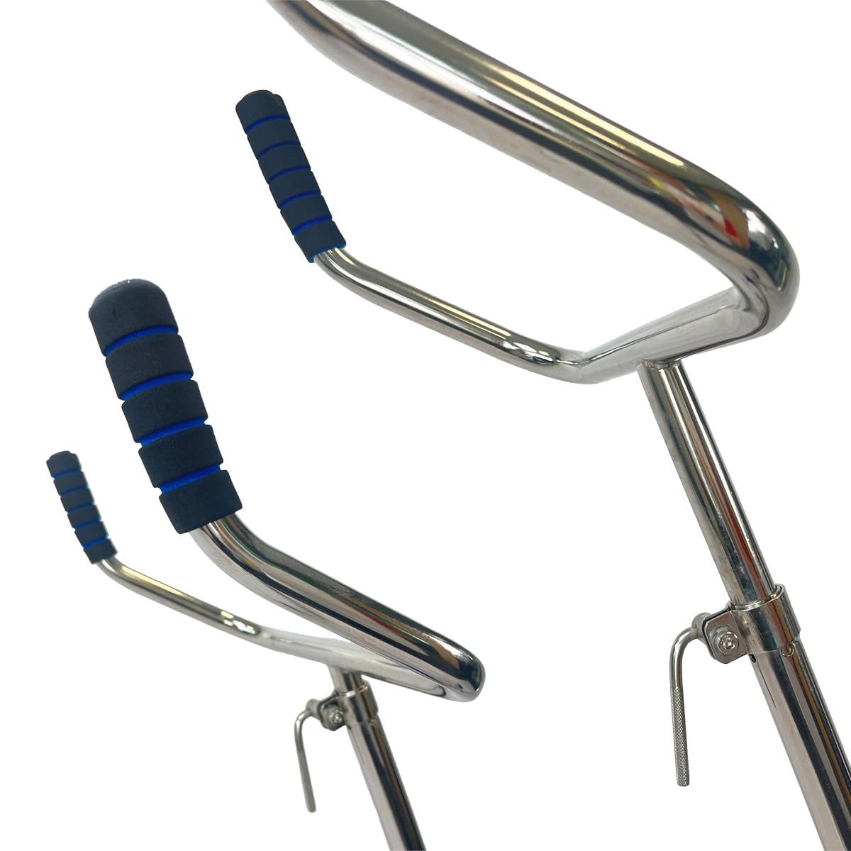 WaterClip - AquaBike Acier Inoxydable - Vélo de Piscine léger - Hauteur réglable - Prof 1m10 à 1m20