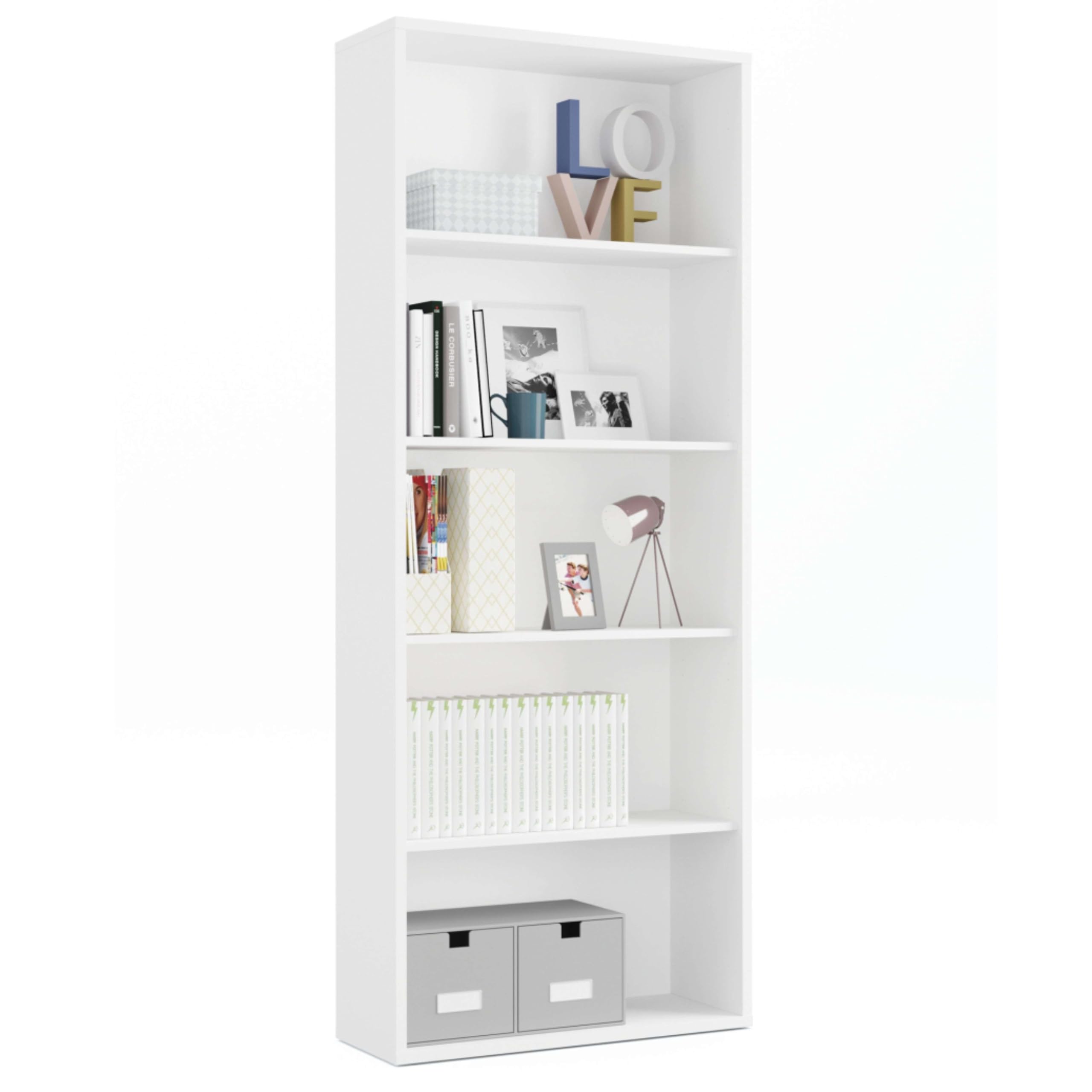 Miroytengo Pack Muebles Despacho Scaled Estilo Moderno Color Blanco