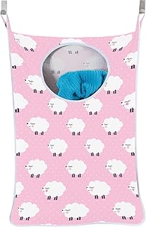 Urban Mom Panier à linge suspendu pour bébé fille – Mouton rose