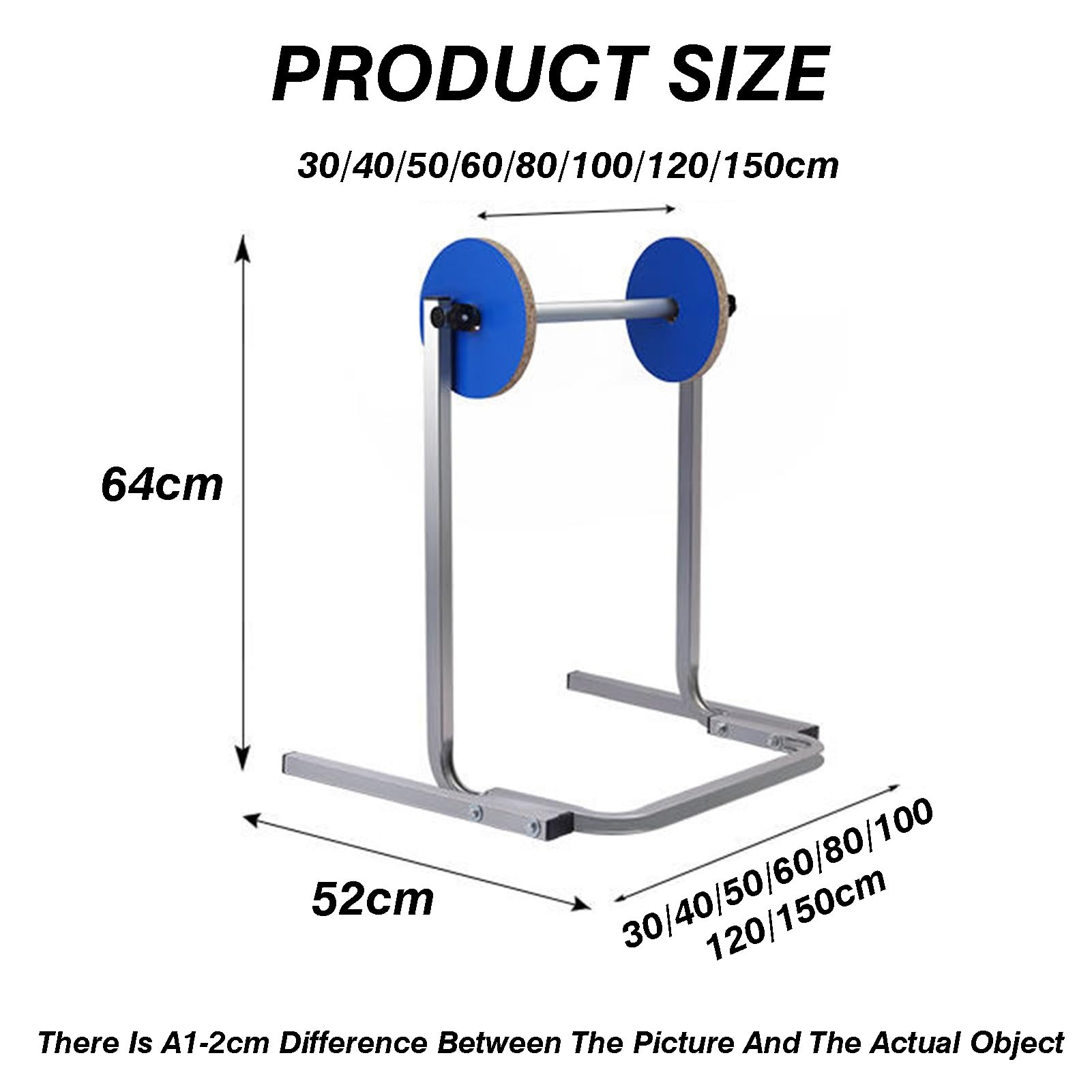 Dispenser di pluriball, scaffale per imballaggio manuale in pellicola estensibile, supporto per cuscino da tavolo con deflettore in legno regolabile, capacità di carico 50 kg per un imballaggio sicuro