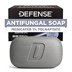Defense Antifungal Bar Soap | Jock Itch, Ringworm, Athlete\'s Foot, Skin Fungus | Medicated Anti Fungal Treatment (One Bar, No Case)