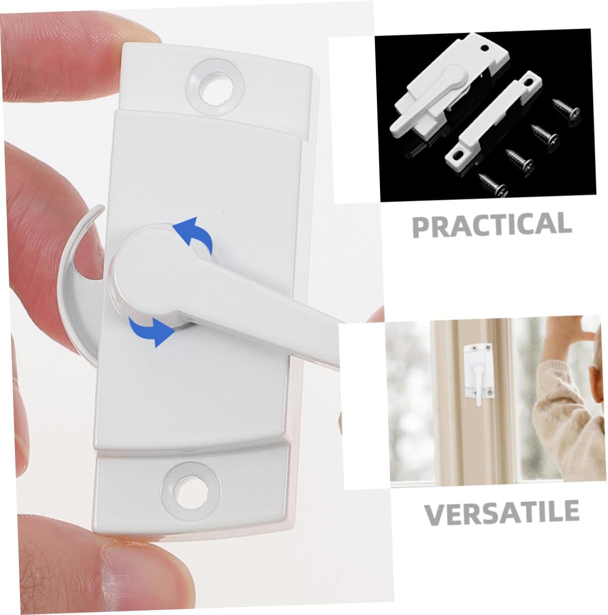 Mikikit 10sets Window Sash Lock Replacement Sliding Window Locks for Enhanced Security Easy Installation for Use