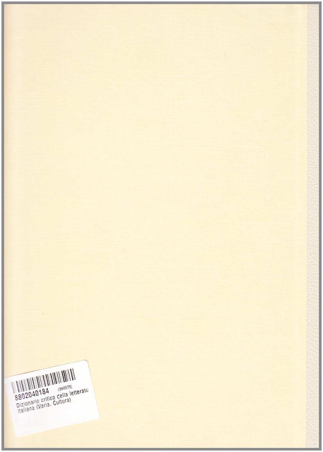 Dizionario critico della letteratura italiana