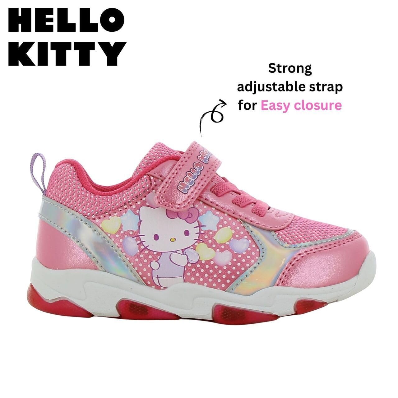 Leomil Hello Kitty Zapatillas con Luces Niña | Zapatos con luces para niñas, Ligeros y cómodos, Ideal para la escuela y el tiempo libre, Sanrio, Regalo para Niños