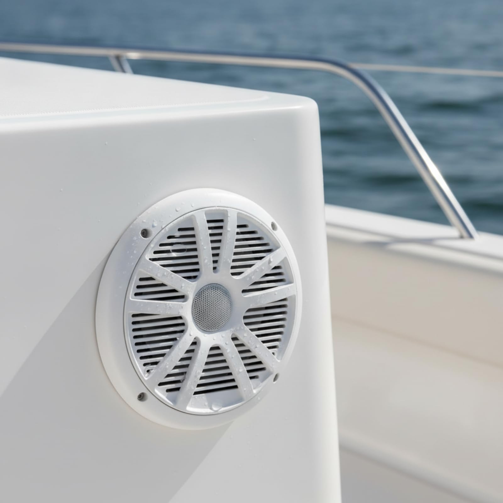 Einbaulautsprecher mit Rundgitter | Wasserfest, Marine-einbaulautsprecher, spritzwassergeschützt, für Yacht, bootsbesitzer,