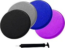 Disco de Equilíbrio Inflável para Pilates e Crossfit – Superfície Texturizada – Bomba Inclusa – Exercícios de Força e Estabilidade