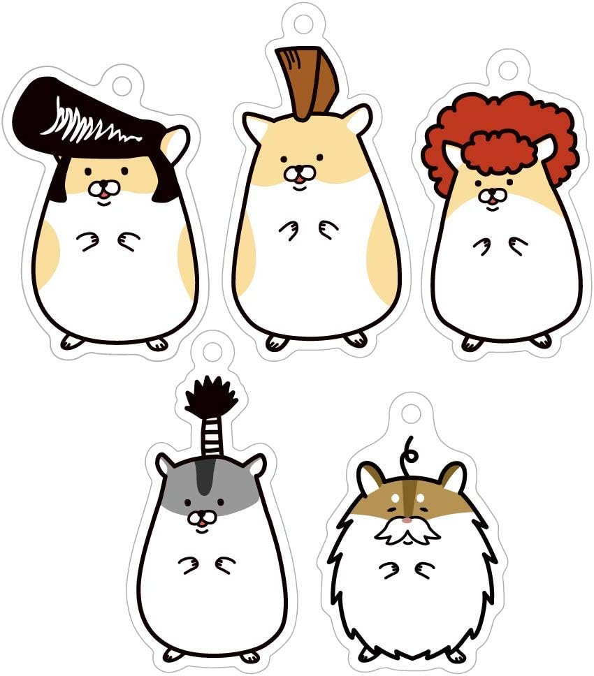 ヤンキーハムスター アクリルストラップ 通常シリーズ 5種セット カニカン イヤホンジャック マツバ アニメ 萌えグッズ 通販 Amazon